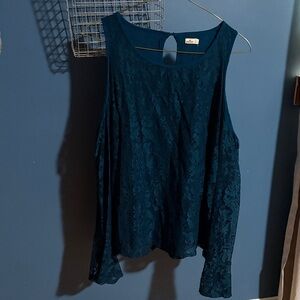 Hollister Teal Lace Tank Top